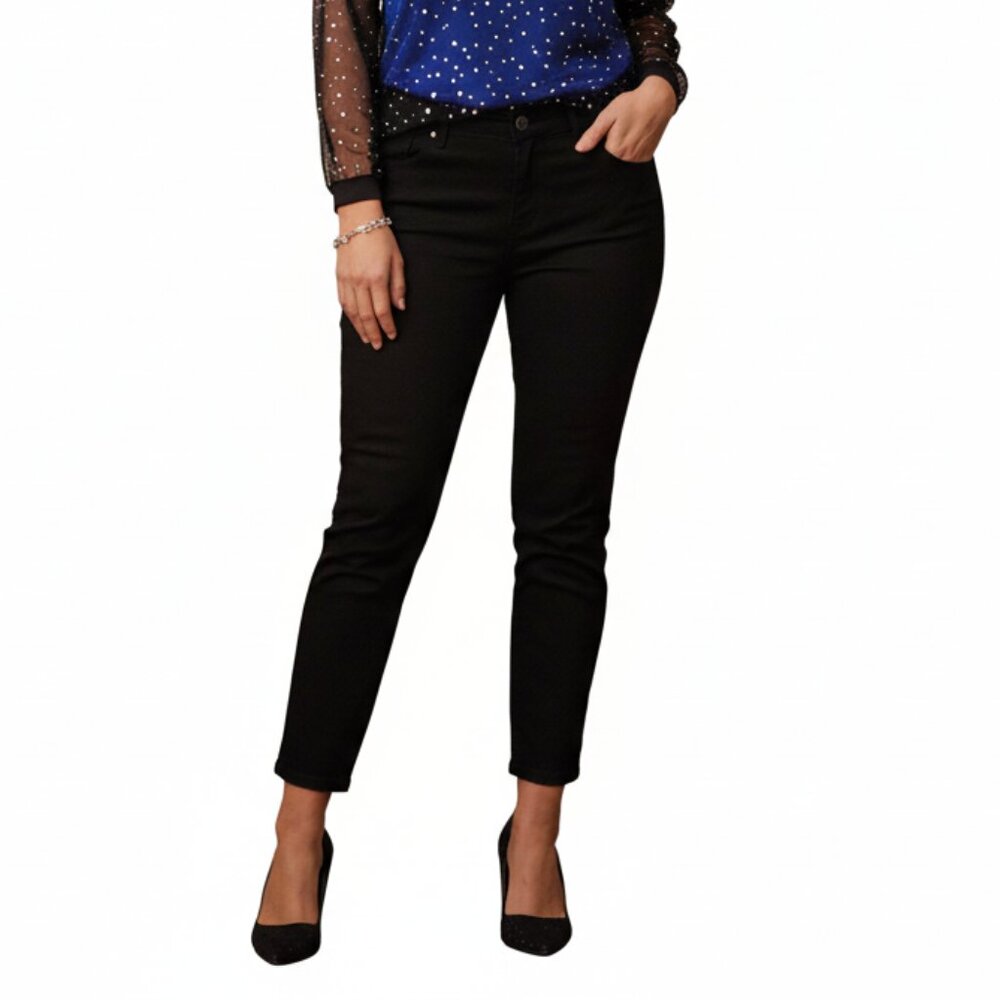 White House Black Market Black Skinny Jeans 8S Short High Rise Sculpt Ankle